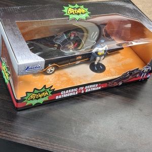 Classic Batmobile and Batman(Adam West)